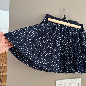 Polka Dot Navy Skirt